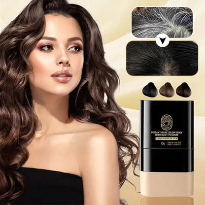 Gray hair dye stick with built-in comb, 2-in-1 touch-up hair dye and hair comb from 25478, designed for quick hair color touch-ups.