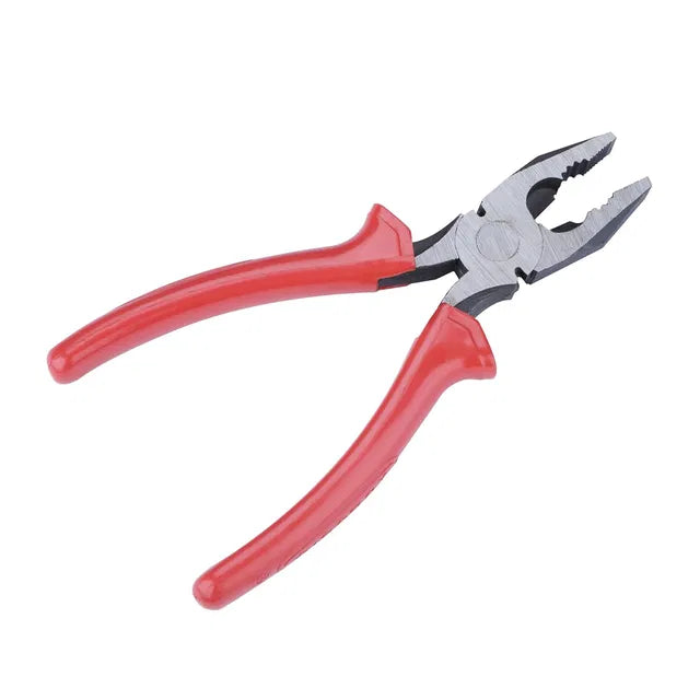 Insulated lineman combination cutting plier from 25509, hand tool with cutting and gripping features for electrical work.