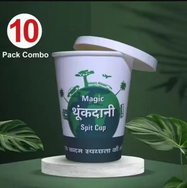 Pack of 10 Magic Disposable Spit Cups for home, office, or car that solidify liquids, by brand 25544.