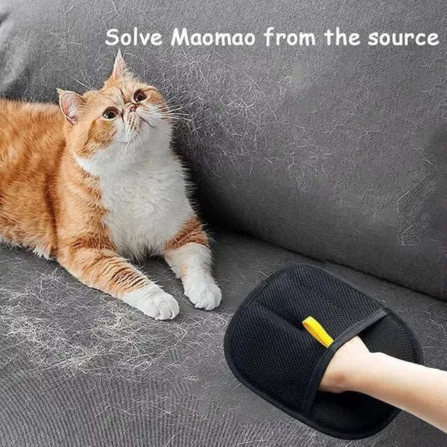 Pet Hair Removal Gloves from 25544 for effective pet hair removal, designed for use with pet beds and grooming.