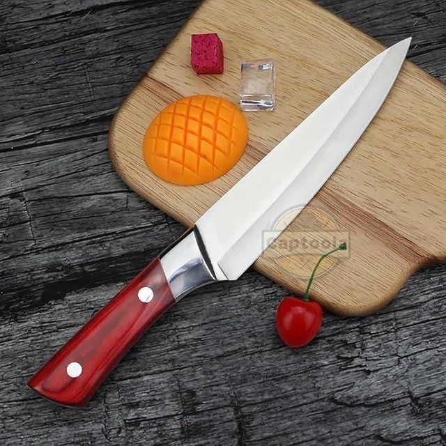 Stainless steel kitchen knife from the 25560 knife set, featuring a sleek handle and sharp blade for precise cutting.