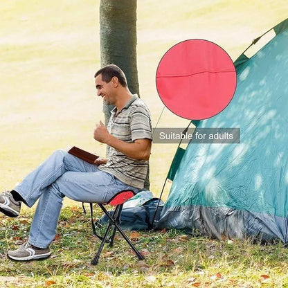 Portable mini tripod stool from 26041 camping survival kits, compact and lightweight for outdoor camping and survival activities.