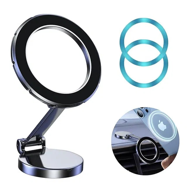 Magnetic phone holder for car dash by 26041, black car mobile holder with secure magnetic grip for smartphones.