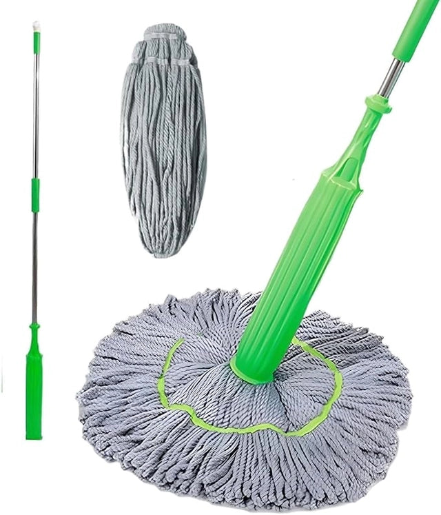 26041 2-in-1 dehydrated floor cleaning mop with self-wringing design, 360-degree rotatable and adjustable for efficient cleaning.
