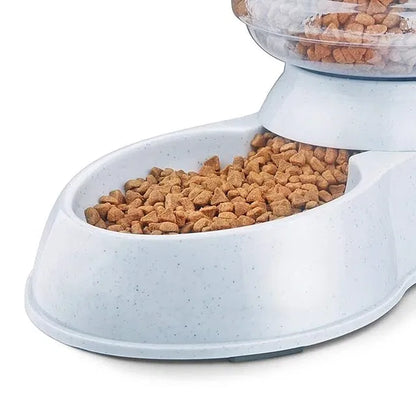 Large capacity pet food dispenser by 26041, designed for self-dispensing, compatible with pet beds, suitable for convenient pet feeding.