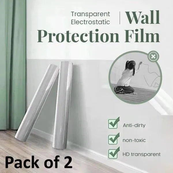 Two transparent self-adhesive electrostatic wall protection films from 26041, ideal for wall stickers and murals.