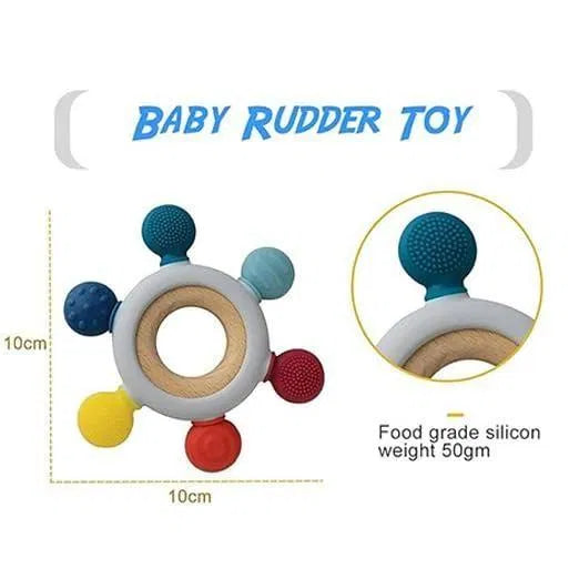 Soft silicone teether for babies, part of baby bedding and accessories by 26072, with a colorful, textured surface for soothing gums.