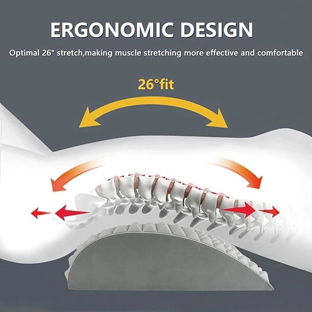 Back and neck stretcher cushion cover from 26072, designed for lumbar relief and spinal comfort.