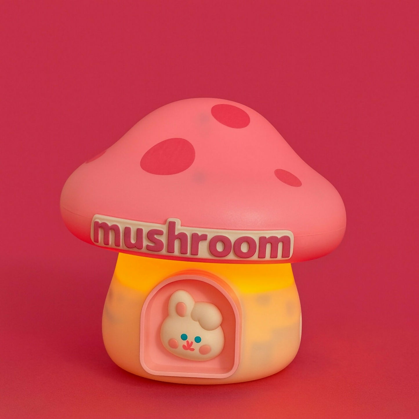 Wukusy Mushroom LED Desk Lamp with pencil sharpener and USB port, featuring a colorful, whimsical mushroom design for workspace lighting