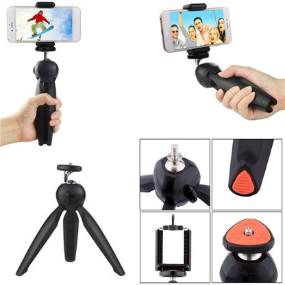 Black Wukusy 272 Universal Mini Tripod for mobile phones, compact and lightweight mobile accessory for stable photos and videos.