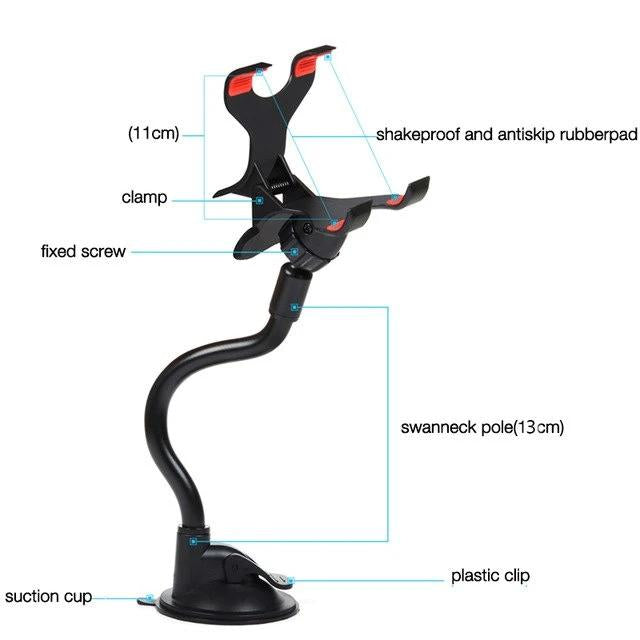 Small Wukusy 282 cell phone holder with adjustable clamp and compact design, perfect for secure phone storage.