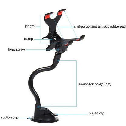 Small Wukusy 282 cell phone holder with adjustable clamp and compact design, perfect for secure phone storage.