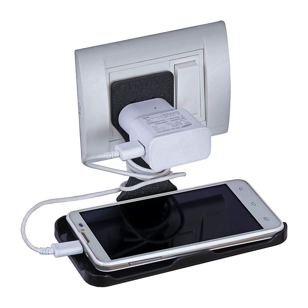 Wukusy 291 mobile charging stand wall holder for smartphones, mounted on a wall, with a sleek design and secure grip.