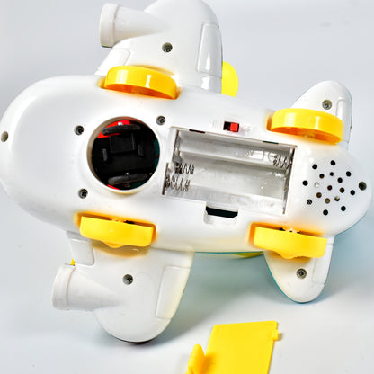 Wukusy helicopter airplane musical toy for toddlers with lights, electronic moving plane, ideal for 6-18 months and crawling development.