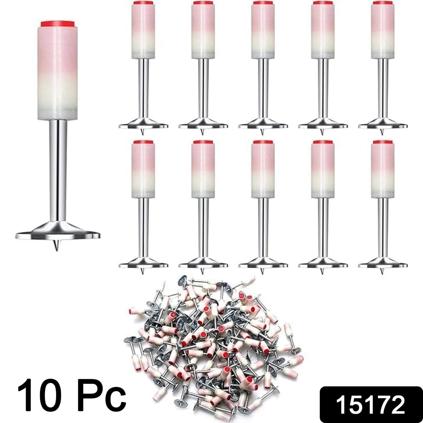 Set of 10 round steel nails for gun use, suitable for home improvement projects, by Wukusy.