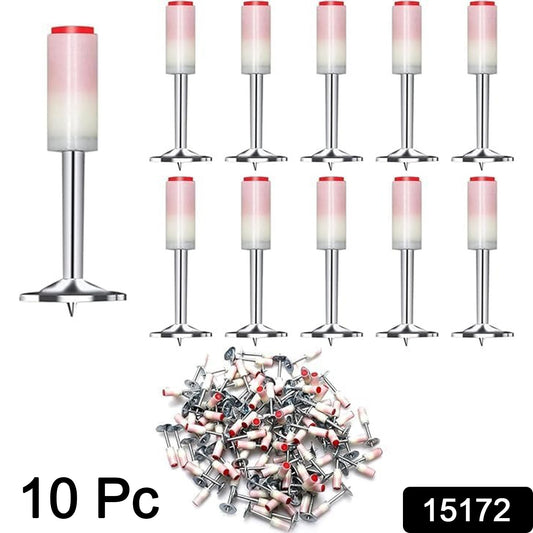 Set of 10 round steel nails for gun use, suitable for home improvement projects, by Wukusy.