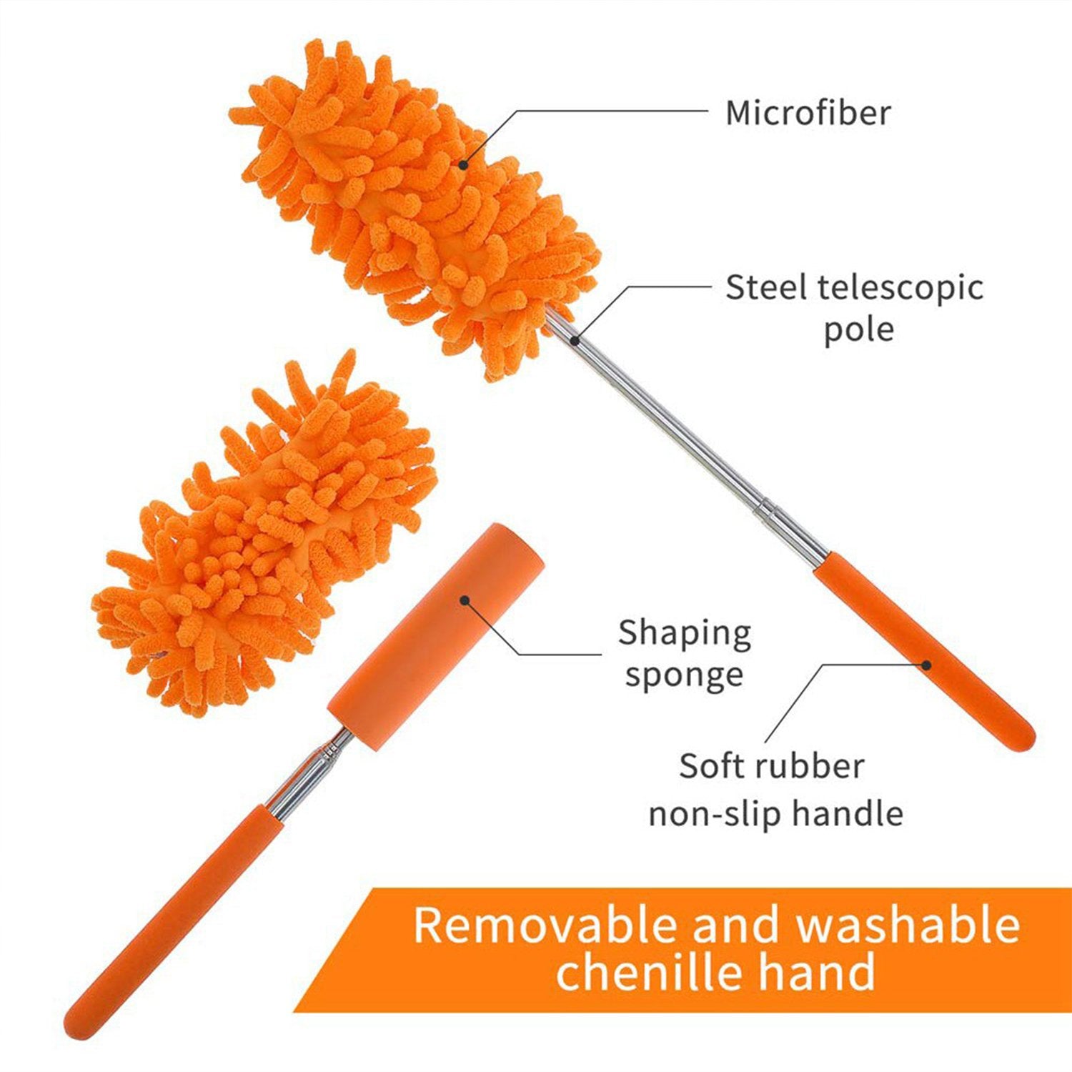 Wukusy 6017 microfiber fan cleaning duster for quick and easy dust removal from fans and household surfaces.