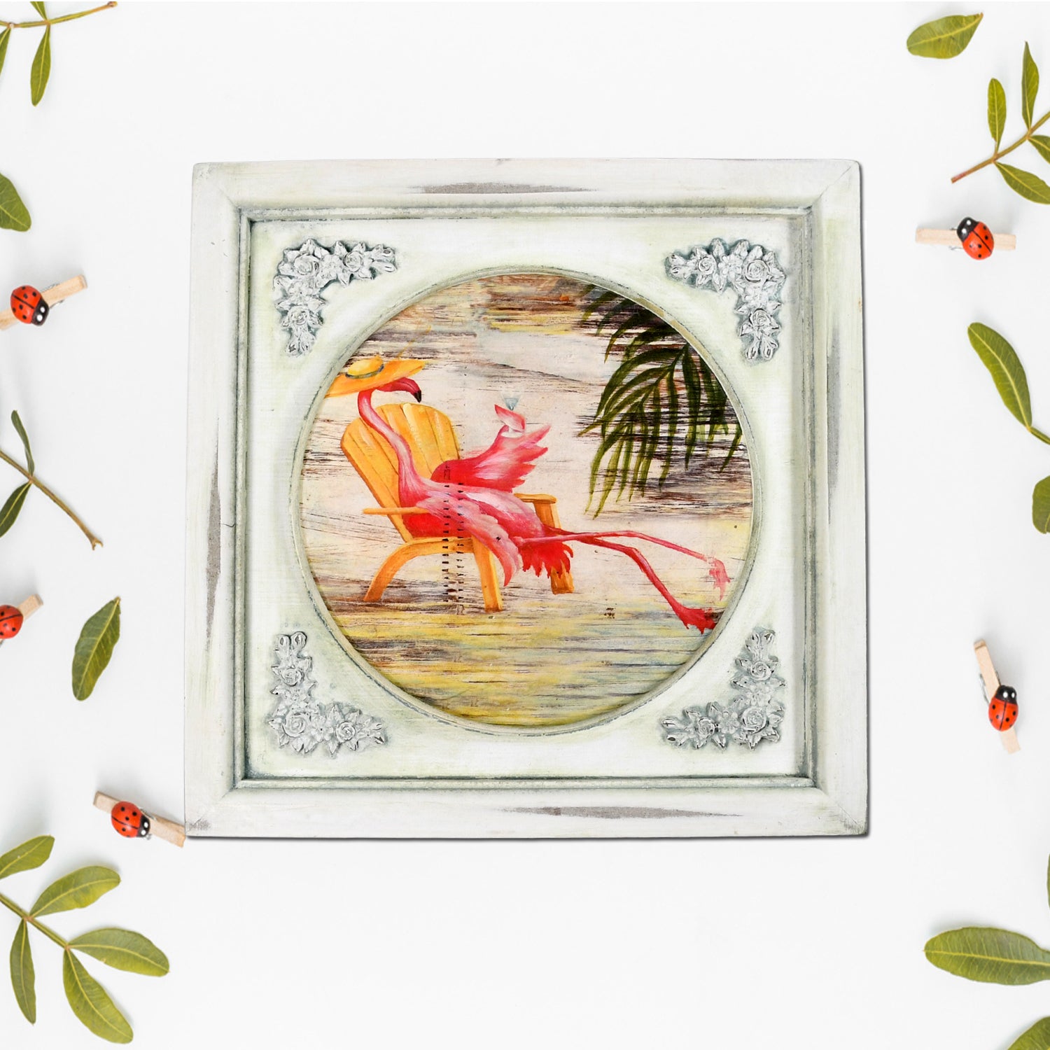 Wukusy desktop photo frame with 12x12 inch art decoration, showcasing a stylish picture display for home decor.