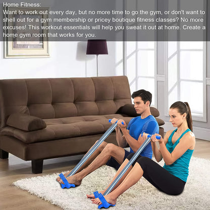Wukusy spring tension resistance band exercise strap with single spring for strength training and physical therapy workouts.