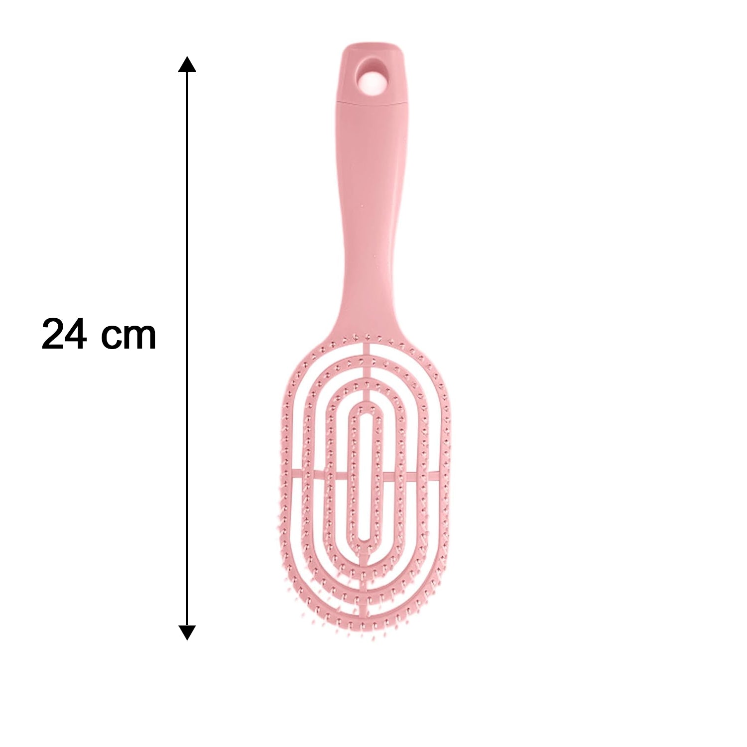 Wukusy curved vented styling massage hair brush with detangling comb for men and women, shown in close-up image.
