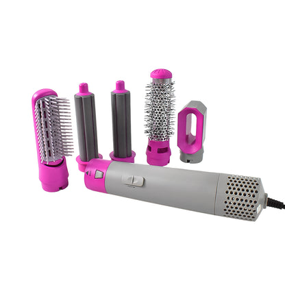 Wukusy 5-in-1 hair dryer brush and hot air styler with multifunctional design for smooth, shiny hair styling.