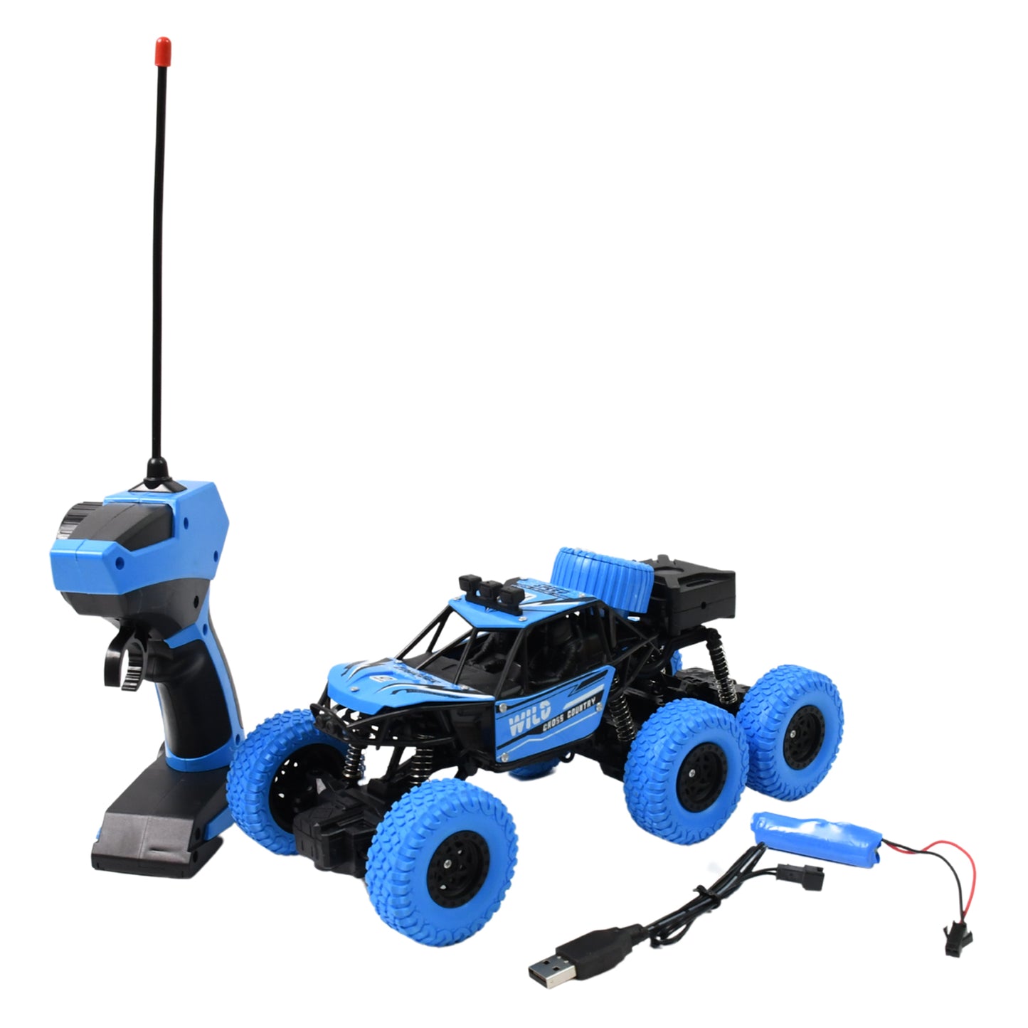 Wukusy Rock Climber Car with 8 wheels, remote control, off-road design, battery not included, suitable for outdoor play.