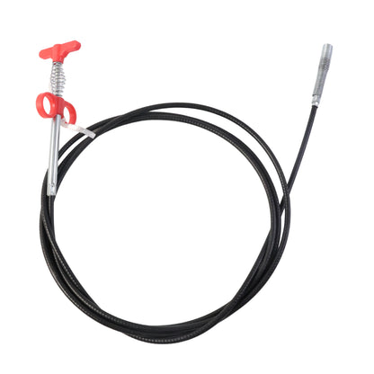Wukusy flexible spring drain cleaning tool with hand grip, 298 cm long, designed for clearing clogged drains.
