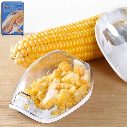 Wukusy Magic Plastic Corn Remover with steel blades, kernel stripper for home use, shown in close-up image.
