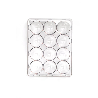 Wukusy 12-cavity egg storage box for organizing and securely holding eggs in the kitchen.