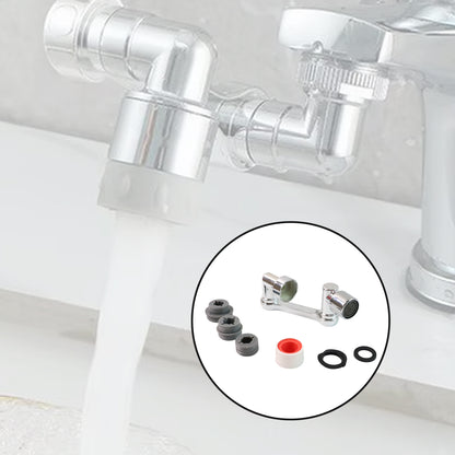 Wukusy universal rotating faucet splash head set with adjustable nozzles, designed for easy water flow control and splash reduction.