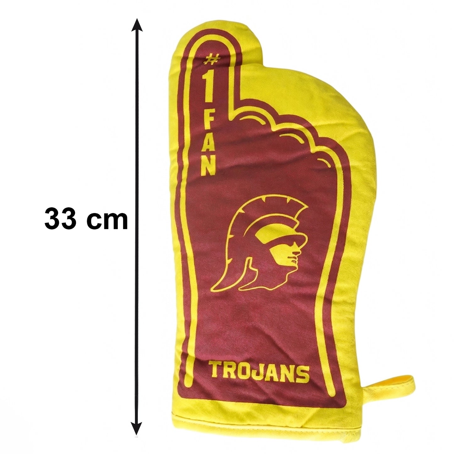 Wukusy heat-resistant oven mitt glove for right hand, made of durable fabric, designed for safe handling of hot cookware.
