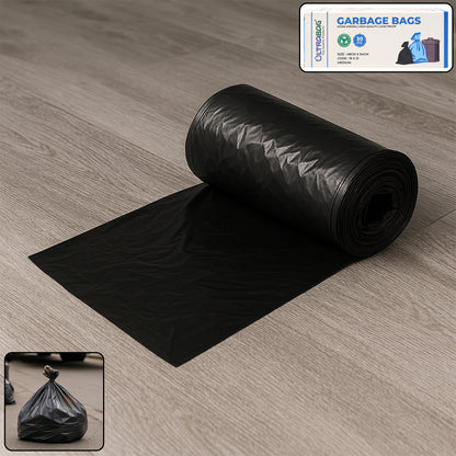 Wukusy extra-strong garbage bag roll, 48x54cm, durable waste disposal bag, shown rolled out in the image