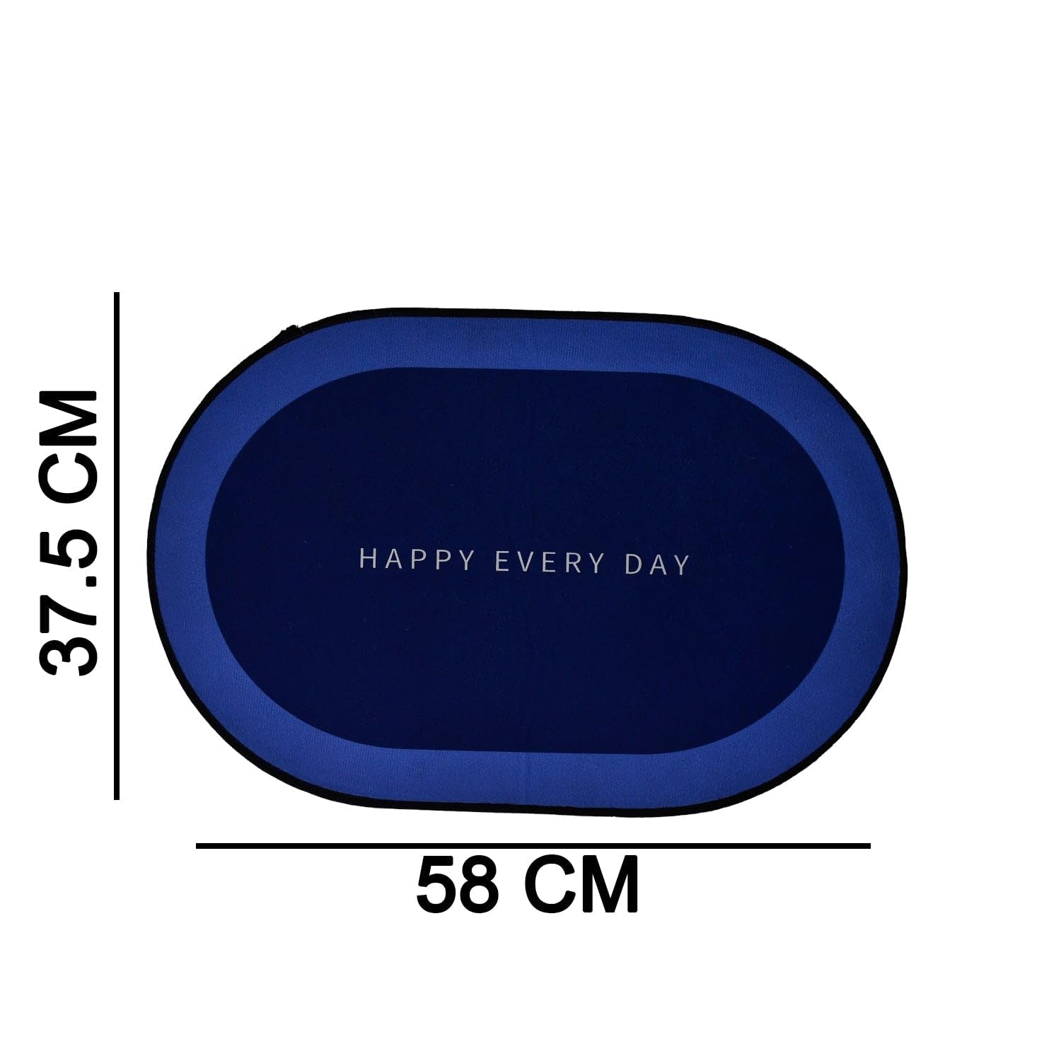 Wukusy bathroom floor mat with fast absorption, slip-resistant oval design, soft fabric, and non-slip backing for safety.