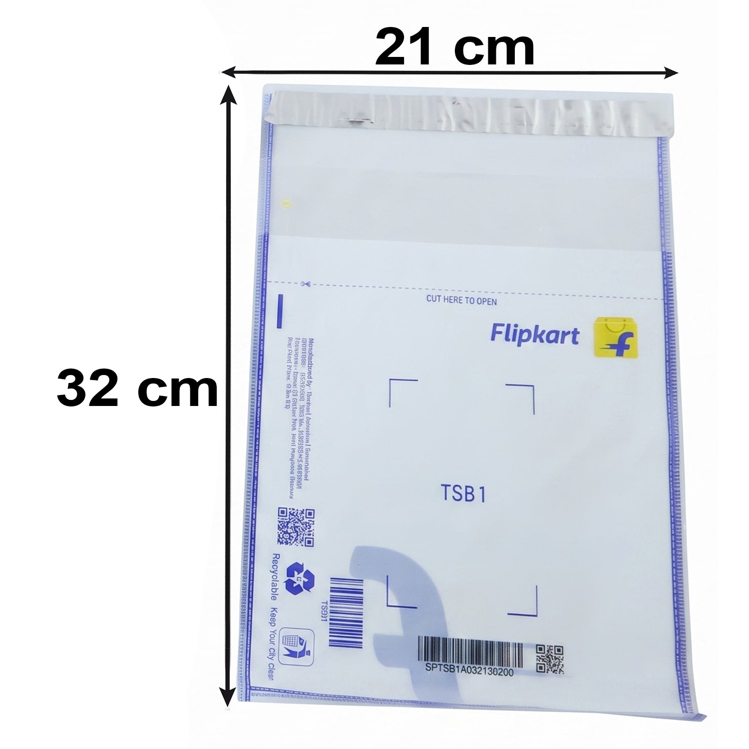 Wukusy Flipkart courier bags, 8.5 x 11 inch tamper-proof polybags, pack of 100 for secure packaging and shipping.