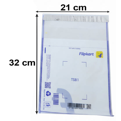 Wukusy Flipkart courier bags, 8.5 x 11 inch tamper-proof polybags, pack of 100 for secure packaging and shipping.