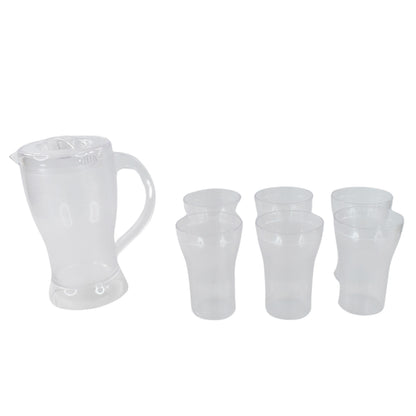 Wukusy Apex unbreakable lemon jug set with 6 matching glasses, 1200ml jug and 300ml glasses, durable home and kitchen drinkware