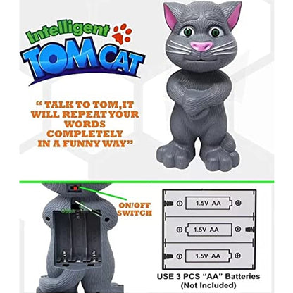 Wukusy Talking Mimicry Touching Tom Cat interactive toy with voice for kids, designed for play and home decoration.