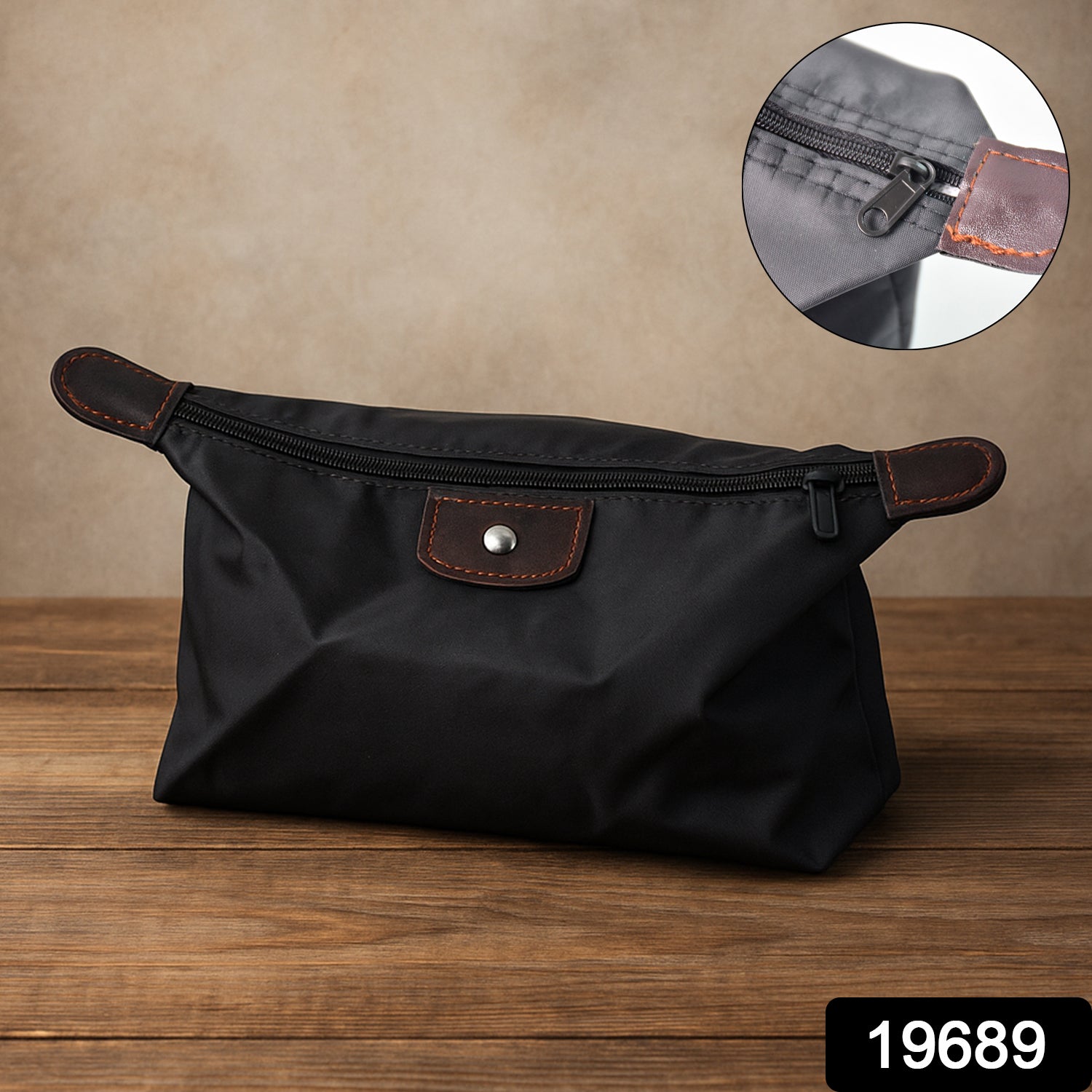 Wukusy premium multipurpose travel bag organizer pouch with multiple compartments for toiletries, accessories, and essentials.