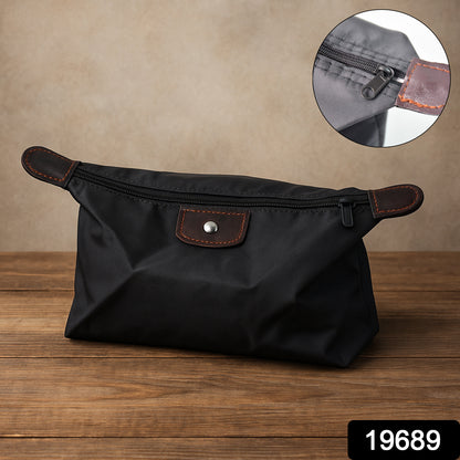 Wukusy premium multipurpose travel bag organizer pouch with multiple compartments for toiletries, accessories, and essentials.