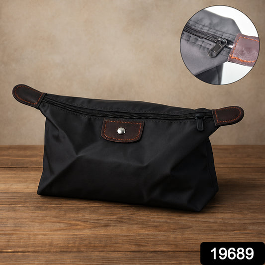 Wukusy premium multipurpose travel bag organizer pouch with multiple compartments for toiletries, accessories, and essentials.