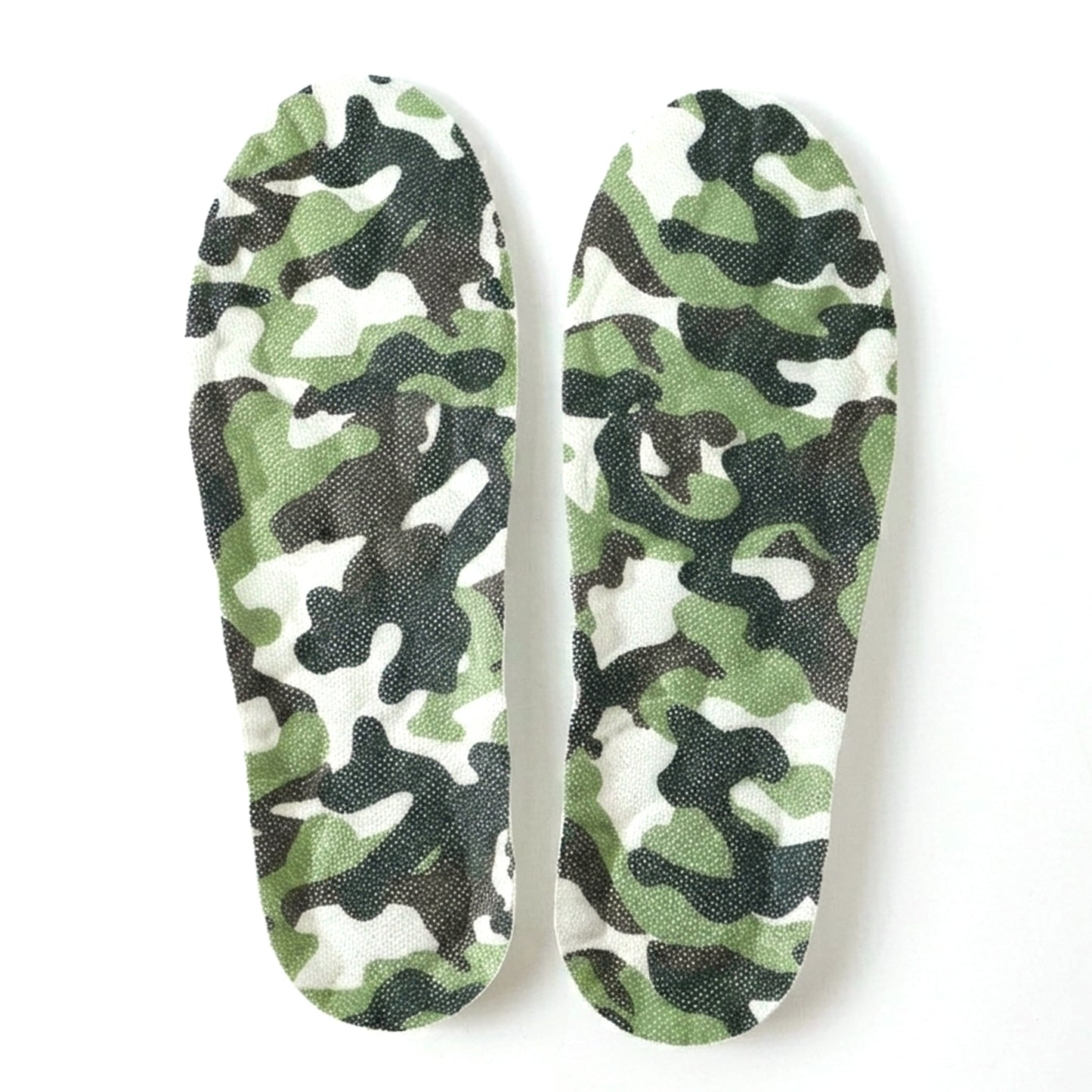 Pair of Wukusy flexible shock-absorbing shoe insoles for sizes 39 to 42, designed for comfort and impact reduction in footwear.