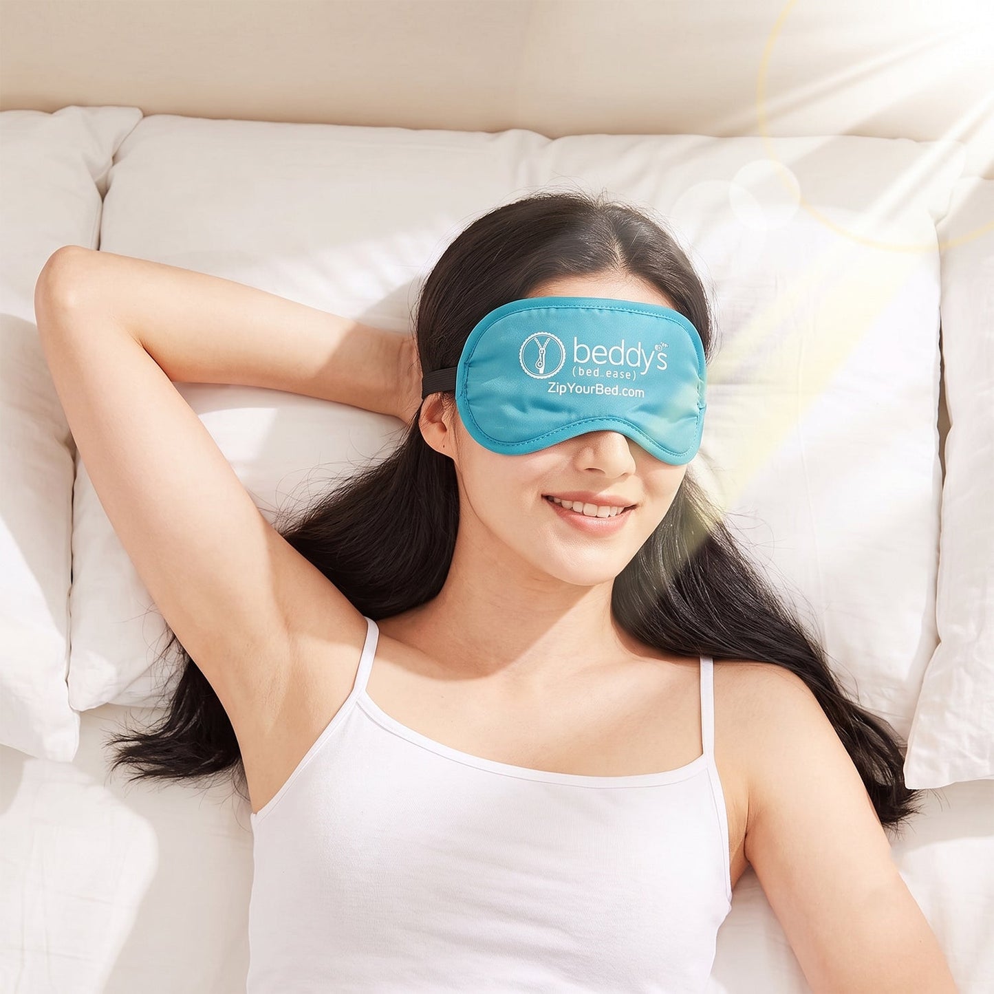 Wukusy soft sleep eye mask with padded light-blocking design and elastic strap for comfortable, restful sleep.