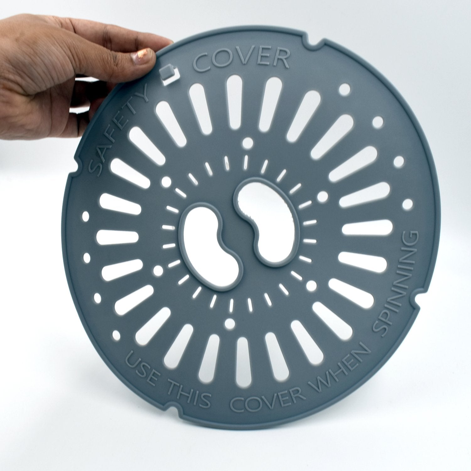 Wukusy 4717 Spin Cap Safety Cover for home and kitchen, plastic lid protector with secure spinning mechanism