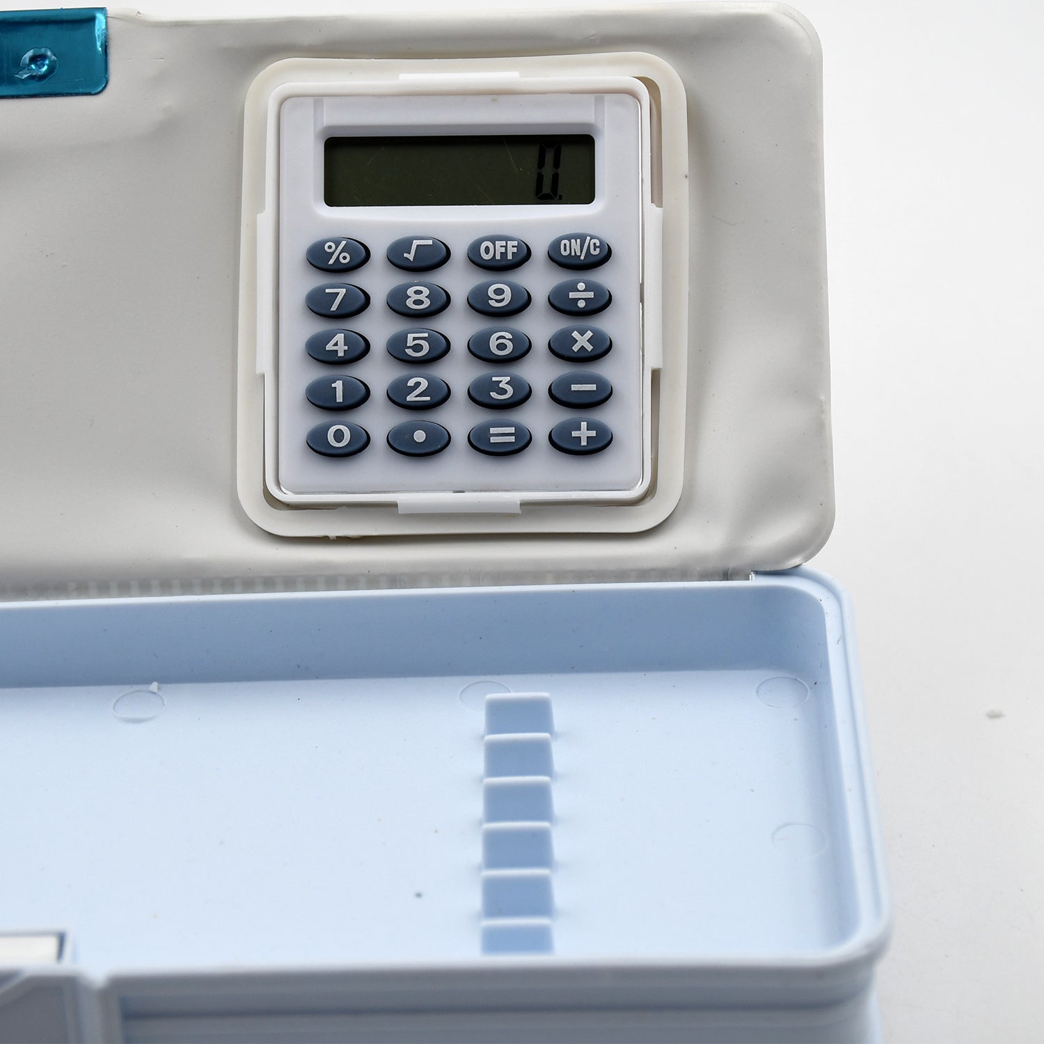 Wukusy double-sided magnetic geometry and pencil box with calculator and sharpener, made of plastic, suitable for boys and girls
