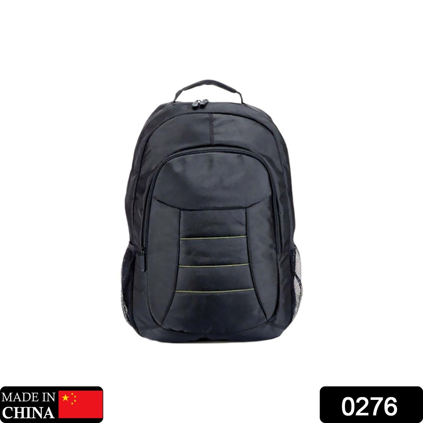 Black Wukusy polyester laptop bag with padded shoulder strap and multiple compartments for office use.