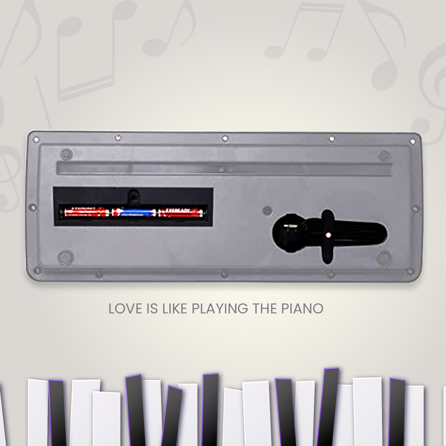 Wukusy 4515 piano musical keyboard with 37 keys, microphone, for kids, colorful toy keyboard with musical features