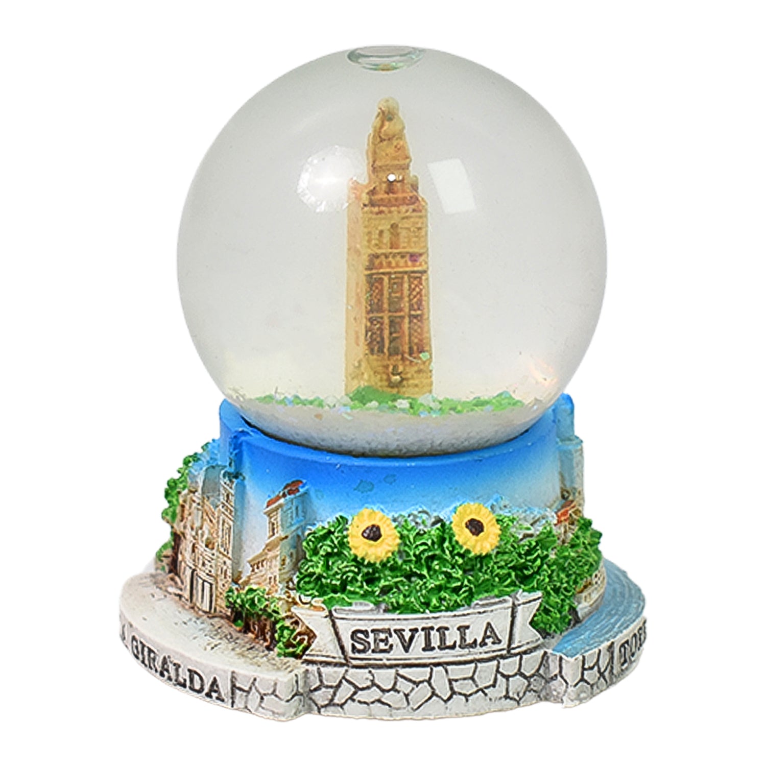 Wukusy snow globe souvenir for office desk decoration, featuring a miniature winter scene inside a glass globe with a base.