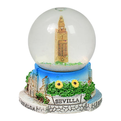 Wukusy snow globe souvenir for office desk decoration, featuring a miniature winter scene inside a glass globe with a base.