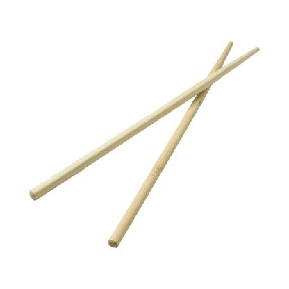 Set of two reusable bamboo chopsticks from Wukusy with natural finish, perfect for eco-friendly dining and traditional Asian cuisine.