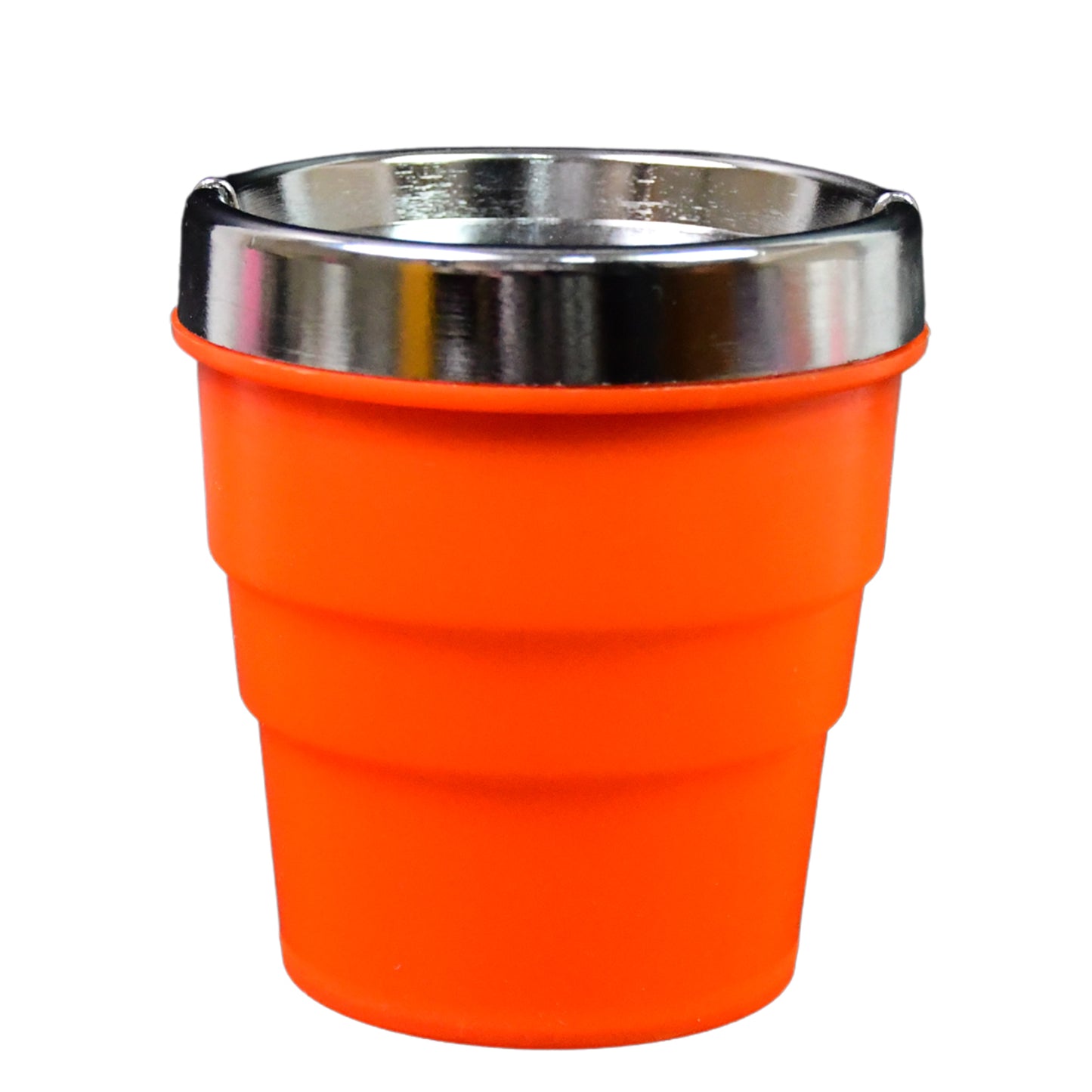 Wukusy plastic car ashtray holder with lid, compact and portable for vehicle interior, black with a secure lid.